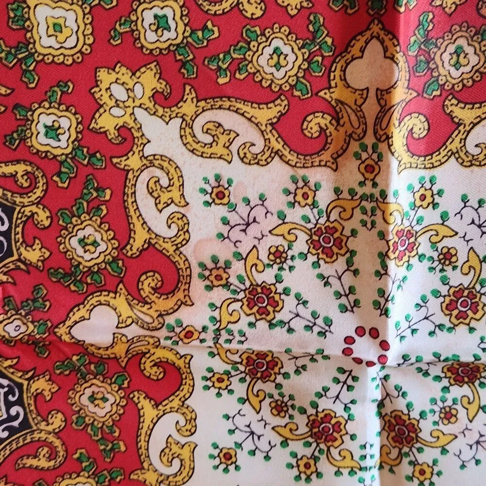 Womens Scarf Lot of 4 Burmel Talbots Unbranded Vintage Floral Tapestry Paisley